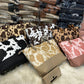 2 Pcs Premium Cow Print Tote Bag Set For Women – Black