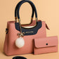 Premium 'JING & PIN' Ladies Handbag Collection with Clutch and Shoulder Strap Option( black )