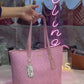 Tote Bag Stylish Shoulder Handbag For Women Size 16 * 11 Inch Durable & Spacious Color (Pink)