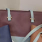 3 Piece Tote Handbag Elegant Design Premium Quality Smooth Finish Easy Carry For Daily Fashion Needs - Black and Skin